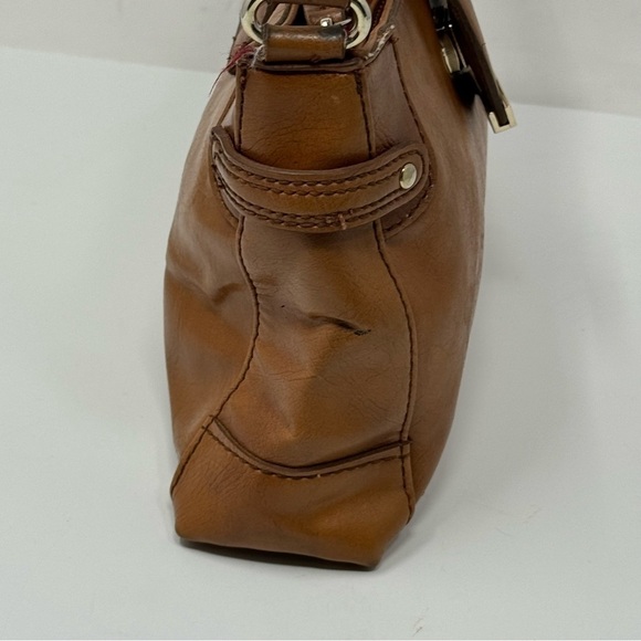 Y2K Liz Claiborne Brown Top Handle Small Shoulder Bag Purse Vintage - Picture 3 of 11
